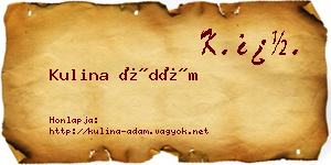 Kulina Ádám névjegykártya